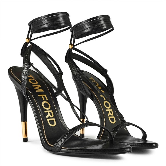 Authentic NIB TOM FORD LEATHER TASSEL ANKLE WRAP SANDAL...RETAIL $1390 - Picture 1 of 13